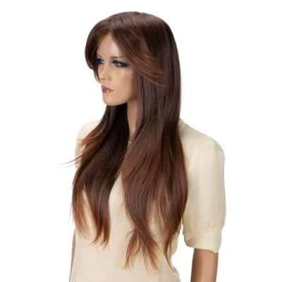 Afbeelding van CAISHA pruik Mardi Gras carnaval Cosplay lang haar bruin Mix PHK14