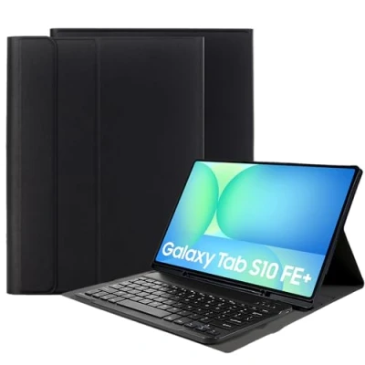 Afbeelding van Cazy Hoes met Toetsenbord QWERTZ geschikt voor Samsung Galaxy Tab S10 FE+ Zwart