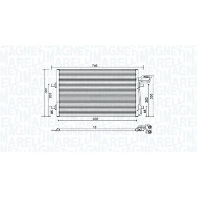 Afbeelding van Magneti Marelli Airco condensor 350203934000