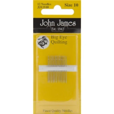 Afbeelding van John James Big Eye Quilting Hand Needles Size 10 12/Pkg