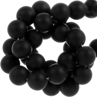 Afbeelding van Black Stone Kralen Mat (10 mm) 39 Stuks