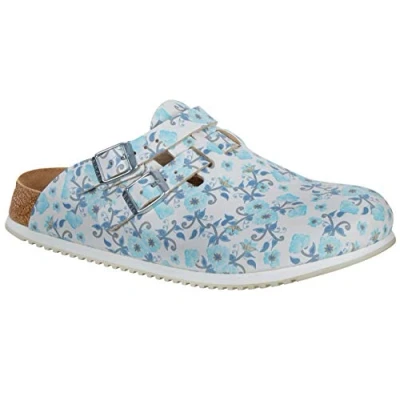 Afbeelding van Birkenstock Clogs, Dames, Maat: 39, White, blue Soft synthetic