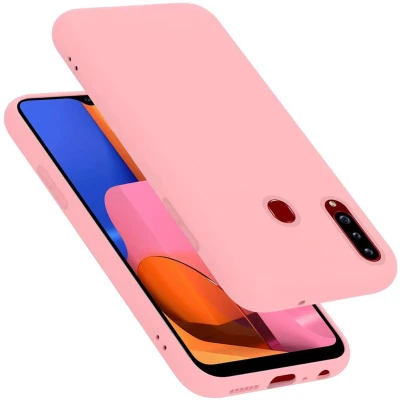 Afbeelding van Cadorabo Hoesje geschikt voor Samsung Galaxy A20s in LIQUID ROZE Beschermhoes gemaakt van flexibel TPU silicone Case Cover