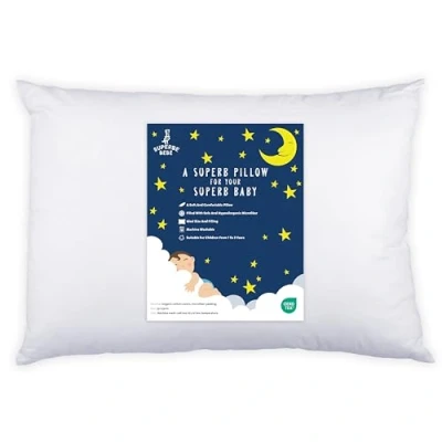 Afbeelding van Hoofdkussen 33x45 cm van Katoen OEKO TEX Kussen voor Baby&#039;s en Kinderen 1 tot 3 Jaar Ideale Baby Middagdutjes, Kinderdagverblijf Reizen Machinewasbaar Hypoallergeen