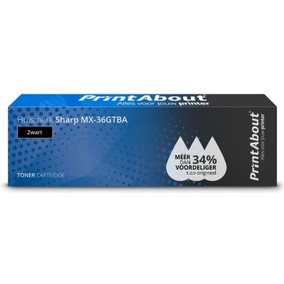 Afbeelding van Huismerk Sharp MX 36GTBA Toner Zwart Extra hoge capaciteit
