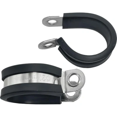 Afbeelding van Lumonic 5x 22mm buisklemmen met rubberinzet V2A I kabelklemmen voor schroeven slangklem 22mm, buisklemmen, bevestigingsklem buishouder