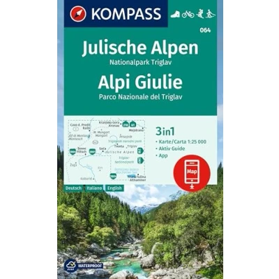 Afbeelding van Kompass WK064 Julische Alpen, Triglav: wandelkaart schaal 1:25.000