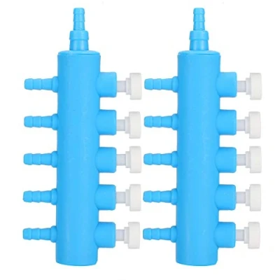 Afbeelding van 2 stks Aquarium Air Flow Control Hendel Klep Distributeur Splitter Luchtvaartmaatschappij Buis Connector Luchtpomp Accessoires voor Fish Tank(5 manier)