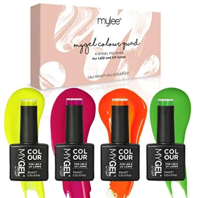 Afbeelding van Mylee Gel Nagellak Set 4x10ml [One in a Melon] UV/LED Gellak Nail Art Manicure Pedicure, Professioneel &amp; Thuisgebruik Langdurig en gemakkelijk aan te brengen