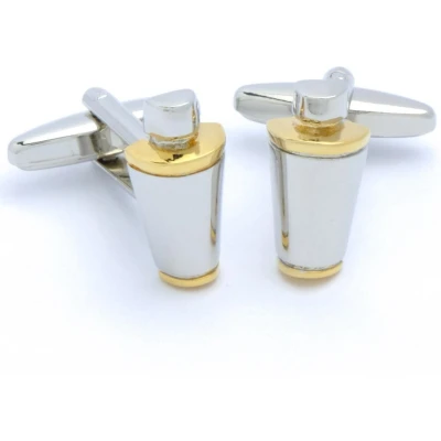 Afbeelding van Manchetknopen Cocktailshakers Goud en Zilver