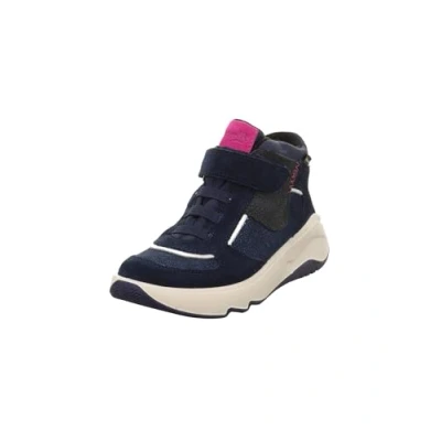 Afbeelding van Superfit Melody Sneakers hoog voor kinderen, Maat: 31, Blau/pink Leer en textiel