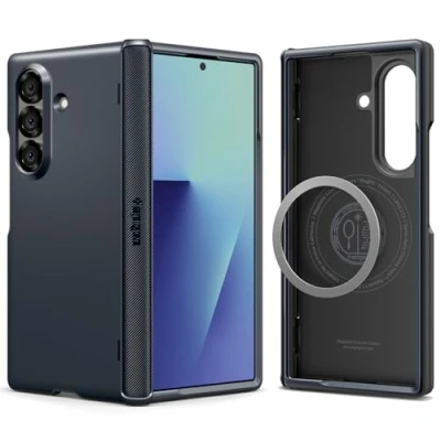 Afbeelding van Spigen Slim Armor Pro MagFit Case voor Samsung Galaxy Z Fold 7 hoesje, MagSafe compatibel met [SecuLink] metalen scharnierverbinding stevige grip Metal Slate