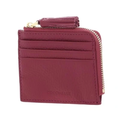 Afbeelding van COCCINELLE Leren Kaarthoes Tassel Credit Card Holder Rosewood (rood)paars