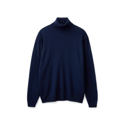 Afbeelding van United Colors of Benetton Merino Turtleneck Strickpullover Trui, Heren, Maat: Medium, Blue