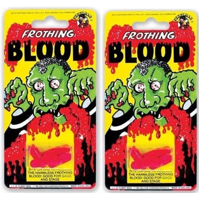 Afbeelding van 4x stuks horror kunstbloed capsules voor in de mond Schmink