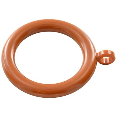 Afbeelding van Bulk Hardware bh05949 kunststof gordijnstang ringen met vaste oog, binnendiameter 28 mm (1.1/10,2 cm) buitendiameter. 40 (1.1/5,1 grijs, 24 stuks. middelbruin