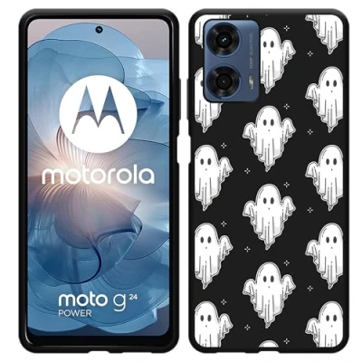 Afbeelding van Cazy Hoesje geschikt voor Motorola Moto G04 / G04s G24 Power Zwart Spookjes