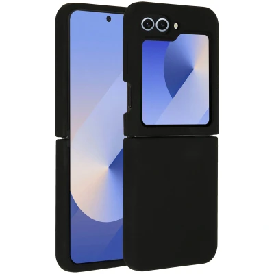 Afbeelding van Samsung Galaxy Z Flip 6 Hoesje Siliconen en TPU (zacht) Accezz Softcase/Backcover Zwart Telefoonhoesje
