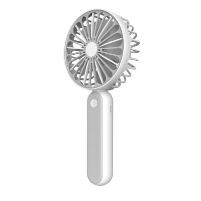 Afbeelding van Platinet zakventilator met batterij 4 uur werk 3W, oplaadbaar 1200 mAh, 3 niveaus wit/grijs