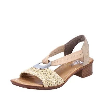 Afbeelding van Rieker 62664 Sandaal dames,Zand Porcelain 61,38 EU