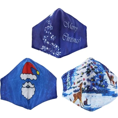 Afbeelding van Zac&#039;s Alter Ego Set of 3 Christmas Design Masker Mondkapje Multicolours
