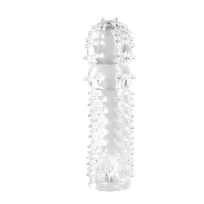 Afbeelding van Geribbelde Penis Sleeve met Extra Stimulerende Noppen Recht