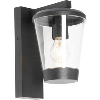 Afbeelding van QAZQA Moderne buiten wandlamp zwart IP44 Joren