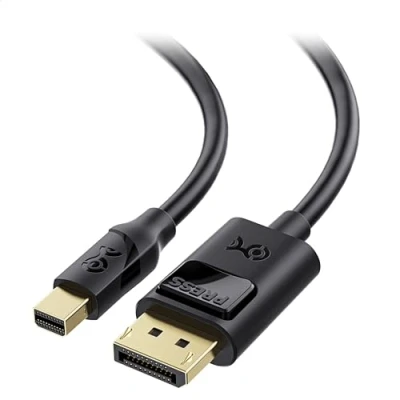 Afbeelding van Cable Matters 8K Mini DisplayPort naar Kabel (DisplayPort 1.4 Kabel, DP DP) mit 60Hz und HDR in zwart 3m Thunderbolt/Thunderbolt 2 poorts compatibel