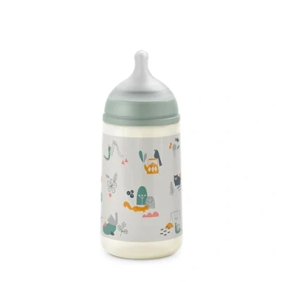 Afbeelding van Suavinex, SX Pro Fysiologische fles 270 ml, met anti koliek ventiel, gemiddelde stroom (M), voor baby&#039;s vanaf 3 maanden, walk groen