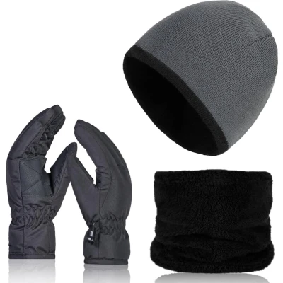 Afbeelding van Inovra ® Warme Kinder Winter Set: Muts, Sjaal en Handschoenen voor Koude Weersomstandigheden
