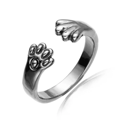 Afbeelding van Purrrfect Cat Paw Ring Zwart