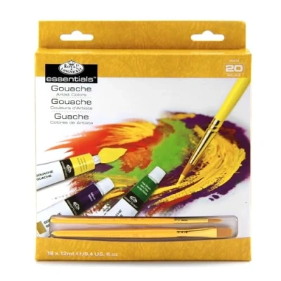 Afbeelding van Royal &amp; Langnickel GOU18 gouachkleuren, 12 ml, 18 delig, op kleur gesorteerd