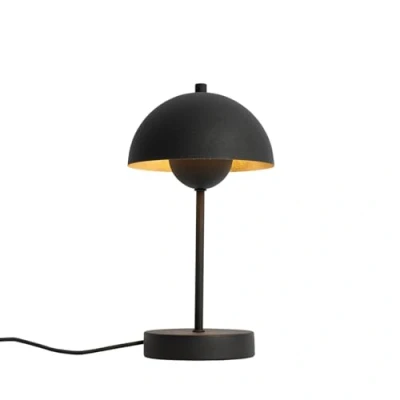 Afbeelding van QAZQA Retro tafellamp zwart met goud Magnax Mini