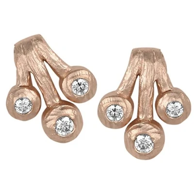 Afbeelding van Orphelia Oorbel Zirconium Rose Sterling Zilver 925