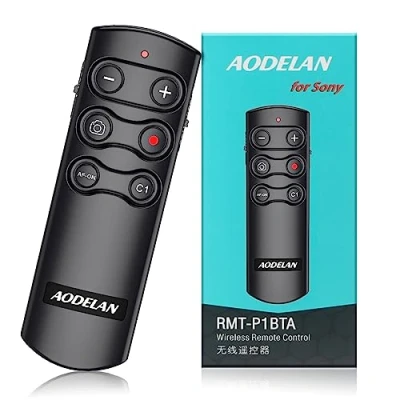 Afbeelding van AODELAN Draadloze afstandsbediening camera ontspanknop voor Sony ZV E10, 1, A7SM3, A7C, A7RIV, Alpha 9,7R IV,7R III, 7 6600, 6400, 6100, 9 II, RX0 RX100 M7; Replces RMT P1BT