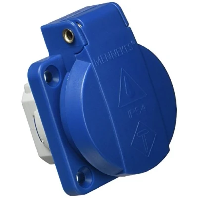 Afbeelding van Wcd inb 16a2p a 230v ip44 schuko blauw 11031