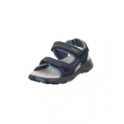 Afbeelding van Superfit Criss Cross Sandaal, Blauw Licht Grijs 8010, 1 UK, 33 EU