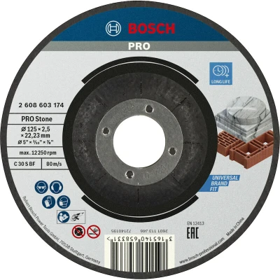 Afbeelding van Bosch Accessories 2608603174 Doorslijpschijf gebogen 125 mm 1 stuk(s)