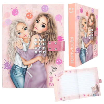 Afbeelding van Depesche TOPModel dagboek met geheime code HAPPY TOGETHER