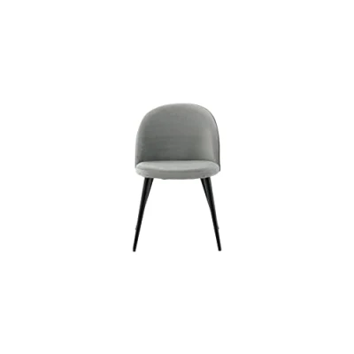 Afbeelding van Eetkamerstoelen 2 st Velvet fluweel zwart en grijs