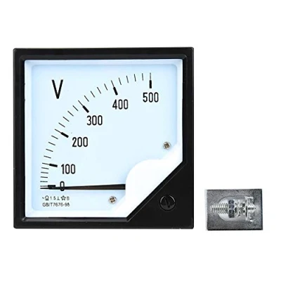 Afbeelding van AC 0 500V Meetbereik Vierkant Paneel Spanningsmeter Spanningstester Analoge Voltmeter voor elektronische besturingseenheden