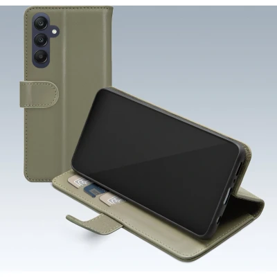 Afbeelding van Mobilize Telefoonhoesje geschikt voor Samsung Galaxy A25 Hoesje Premium Gelly Wallet Bookcase Portemonnee Pasjeshouder 3 Pasjes Pinpas / OV Kaart Rijbewijs Groen