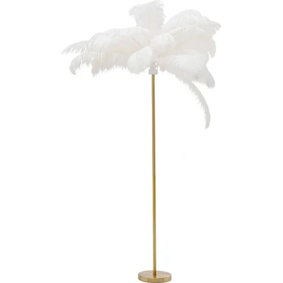 Afbeelding van KARE Feather Palm vloerlamp met veren, wit