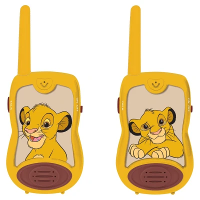Afbeelding van Lexibook, De Leeuwenkoning, Walkie talkies 200m, Communicatiespel voor kinderen, 2 communicatiekanalen, Riemclip, op batterijen, Geel, TW12AN