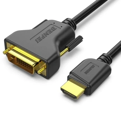Afbeelding van HDMI naar DVI kabel, BENFEI 0,9 m bidirectionele D 24 + 1 mannelijk High speed adapterkabel compatibel 1080P Full HD voor Raspberry Pi, Roku, Xbox One, PS4 PS3