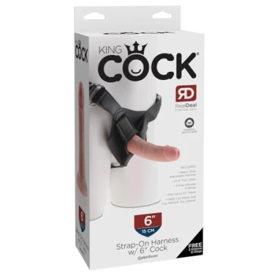 Afbeelding van King Cock Strap On Harnas 16 cm Beige