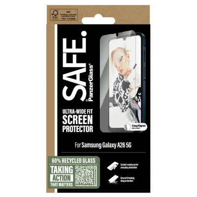 Afbeelding van Screenprotector Samsung Galaxy A26: SAFE by PanzerGlass Ultra Wide Fit incl. applicator