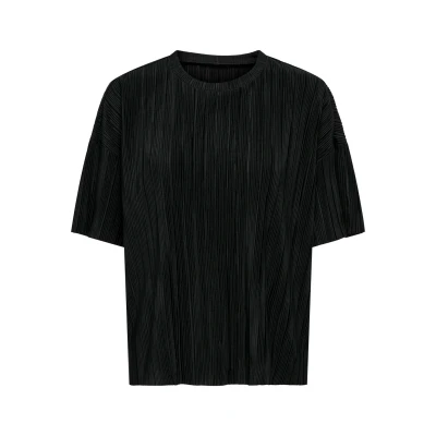 Afbeelding van ONLY Onlravenna Plisse Tshirt basic, Dames, Maat: XS, Black