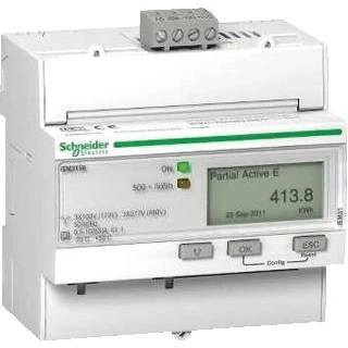 Afbeelding van Schneider electric iem3150 3 faschneider kwh en pui meter 63a rs485 a9mem3150
