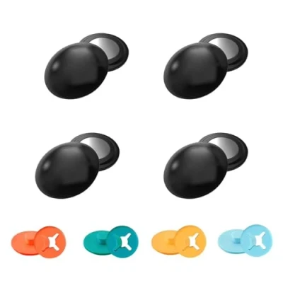Afbeelding van JINJUMEI 4 stuks startnummermagneten, startnummerhouder, startnummer, bevestiging, magnetische startnummerhouder met stoffen knoppen, clips voor gebruik bij marathon, halve marathon